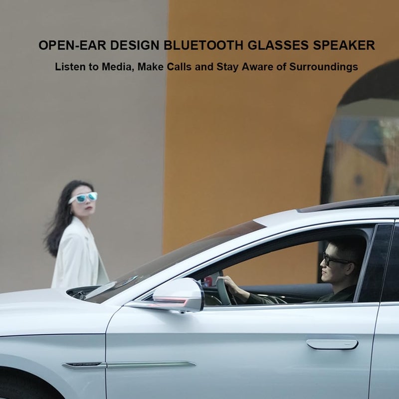 OhO sunshine OhO Smart Glasses,Safety Glasses with Bluetooth Speaker,Indoor/Outdoor UV Protection and Voice Control,Unisex(Blue Light Lens) - Image 3