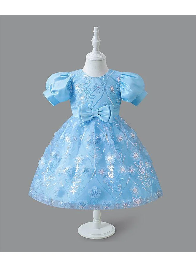 Mark & Mia Mark & Mia Elegant Embellished Bow Detailing Party Dress - Blue