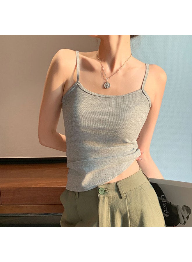 Maillard Small Camisole Women's Sleeveless Undershirt Summer Thin Tube Top Slim-fit Beauty Back Outer Top - Image 2