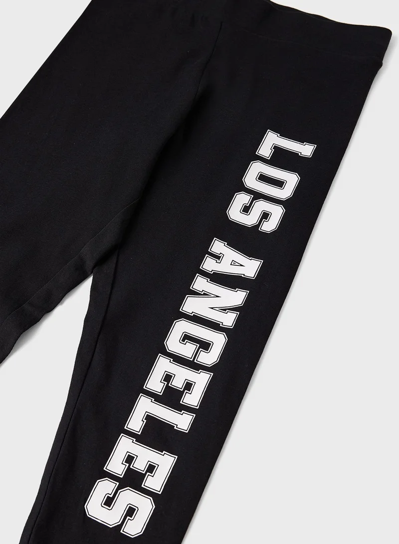 NAME IT Kids Slogan Pants Set