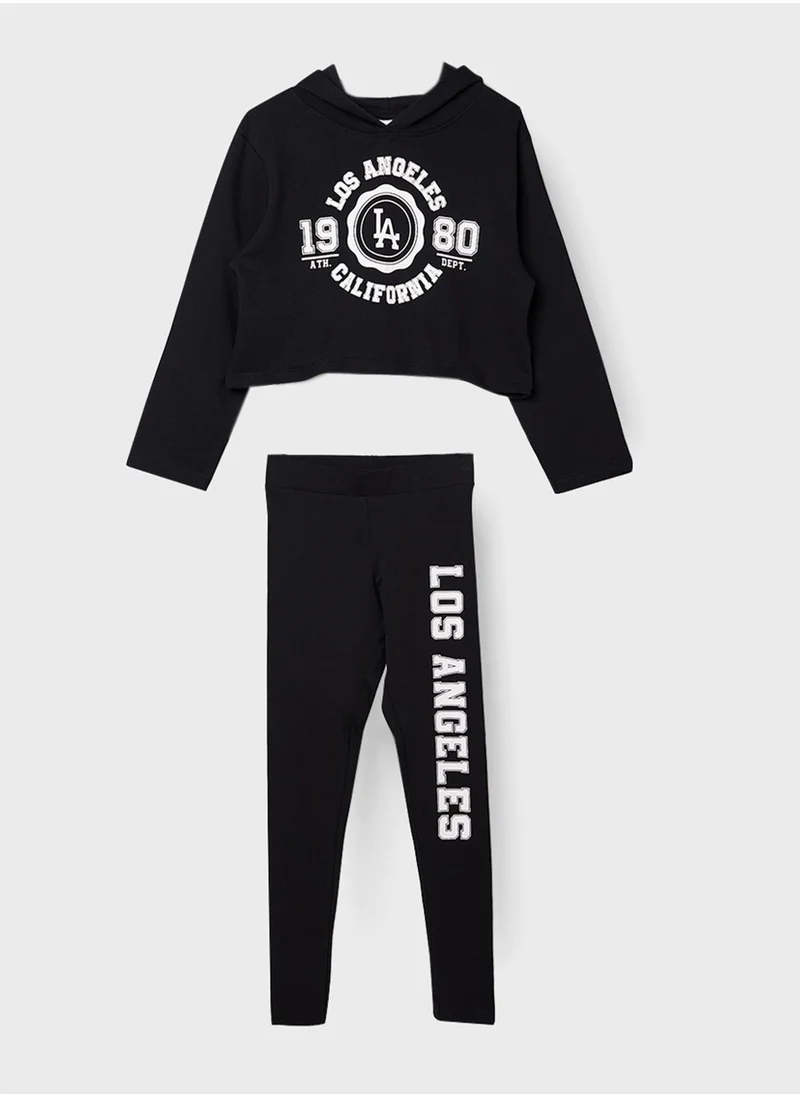 NAME IT Kids Slogan Pants Set