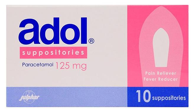 Julphar تحاميل ادول 125 مجم 10 تحاميل - Image 1