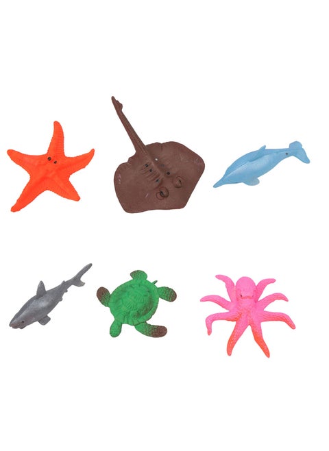 6-Piece Set Of Expansion And Decompression Toys, Simulated Marine Animals Soaking In Water And Enlarged Sponge Model Decompression Toys