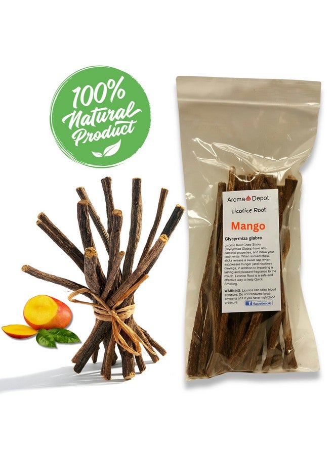 Aroma Depot Aroma Depot Mango 1 lb. Flavored Licorice Root Chew Sticks for Humans. 100% Pure Natural | Oral Health & Fresh Bearth | Individual Sticks are 6.5-7 inches Long. Glycyrrhiza Glabra from Turkey. - Image 3