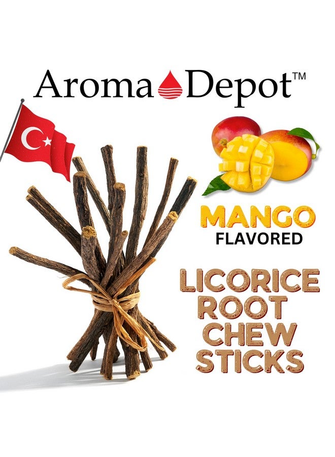 Aroma Depot Aroma Depot Mango 1 lb. Flavored Licorice Root Chew Sticks for Humans. 100% Pure Natural | Oral Health & Fresh Bearth | Individual Sticks are 6.5-7 inches Long. Glycyrrhiza Glabra from Turkey. - Image 2