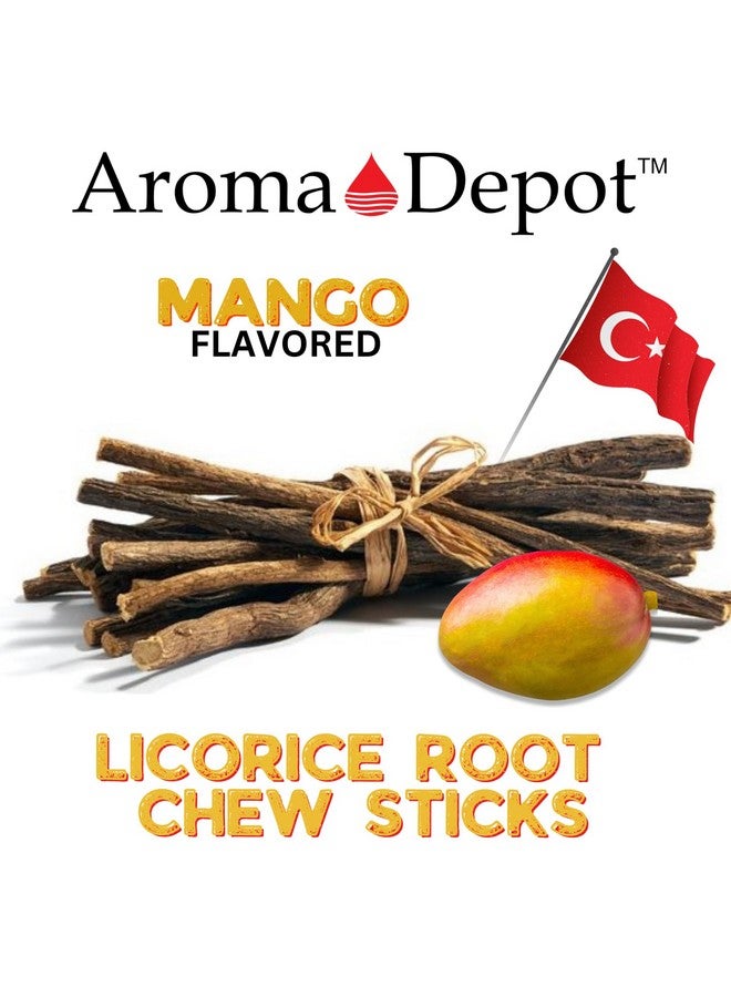 Aroma Depot Aroma Depot Mango 1 lb. Flavored Licorice Root Chew Sticks for Humans. 100% Pure Natural | Oral Health & Fresh Bearth | Individual Sticks are 6.5-7 inches Long. Glycyrrhiza Glabra from Turkey. - Image 4