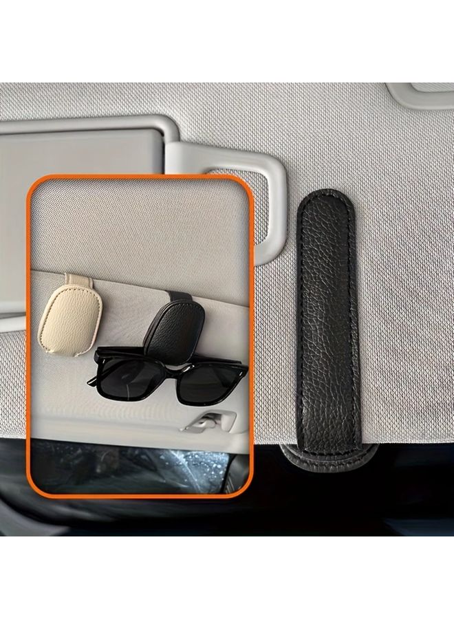 Pink Universal Car Sun Visor Glasses Clip Eyewear Storage Holder Vehicle Interior Accessories - Image 3