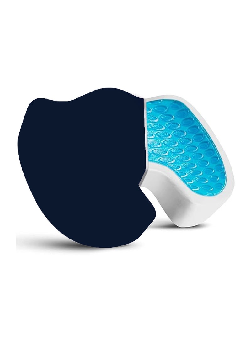 ماكس كمفورت مقعد جل طبي ميموري فوم حرف U,دعم للظهر والعصعص وراحة أثناء الجلوس,كحلي ,من ماكس كومفرت - Image 1