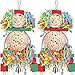 BBjinronjy Bird Toys2PCS Hanging Natural Soft Sola Ball Beak Chew Shred Forage Toys for ParrotsCockatielConureLove BirdsParakeetsBudgie and Other Small Birds - Image 3