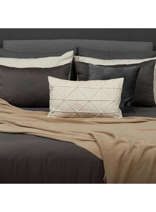 JWH Velvet Throw Pillow Cover Decorative Geometric Pillow Case Soft Pillowcase Plush Cushion for Bed Couch Bedroom Car Creamy White 14x24 Inch - Image 4