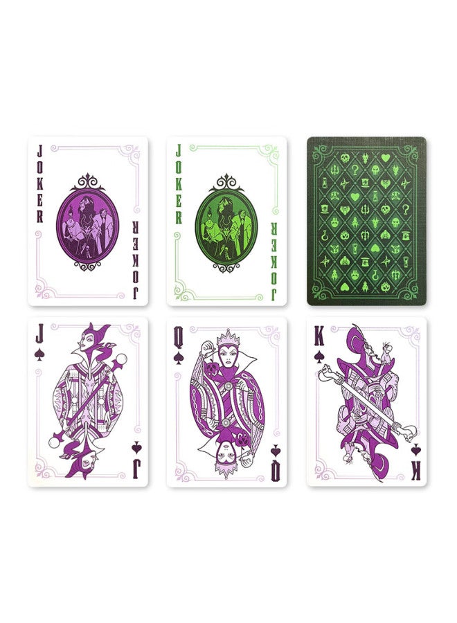 Bicycle Playing Cards, Disney Villains Series Commemorative Collection Cards, Villains (Green) 1 Deck - Image 5
