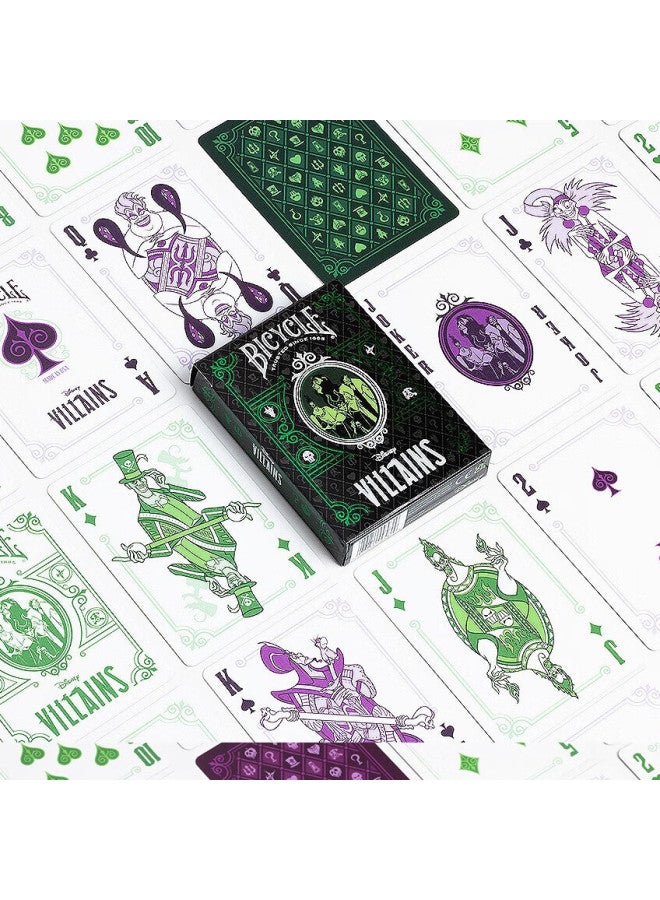 Bicycle Playing Cards, Disney Villains Series Commemorative Collection Cards, Villains (Green) 1 Deck - Image 4