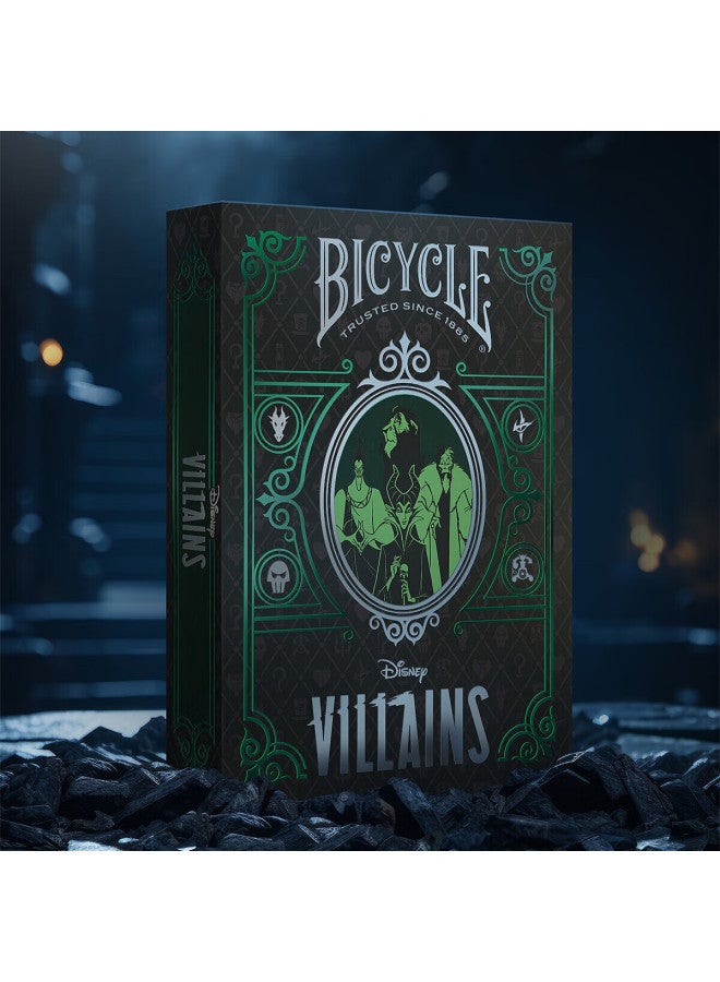 Bicycle Playing Cards, Disney Villains Series Commemorative Collection Cards, Villains (Green) 1 Deck - Image 3