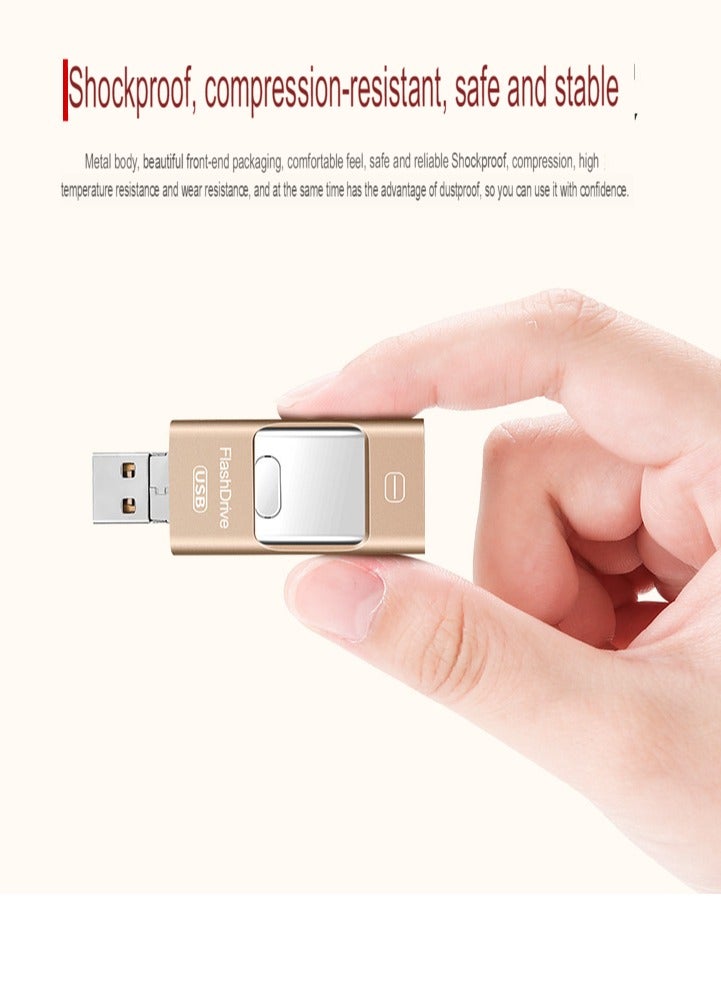 AROAQ 512GB USB Flash Drive, Shock Proof Durable External USB Flash Drive, Safe And Stable USB Memory Stick, Convenient And Fast I-flash Drive for iphone, (512GB Silver Gray)  - Image 4
