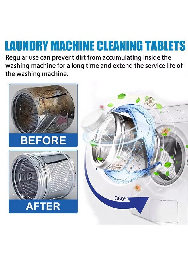 Jakehoe 20 PIECES Laundry Machine Cleaning Tablets, Washing Machine Cleaner Effervescent Tablets Washing Machine Cleaner Descaling Agent, Suitable For Washing Machine Cleaning, Sterilization, Dirt Removal - Image 4