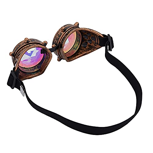 Lelinta Kaleidoscope Goggles Steampunk Goggles Glasses Halloween Costume Accessories for Cosplay Party - Image 5