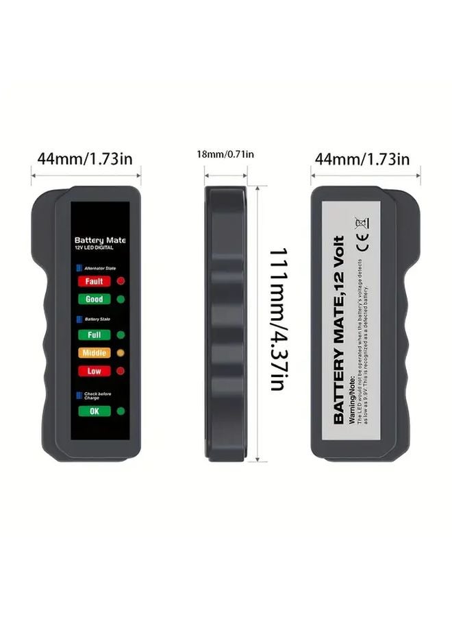 Red Mini Car Battery Tester Digital Display 12V 36V Portable Auto Motorcycle Engine Diagnostic Tool - Image 3