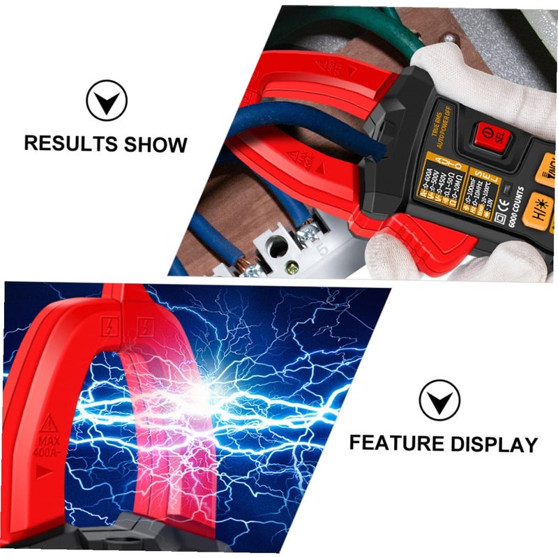 Auto Ranging Digital Clamp Meter Multimeter AC DC Current Tester With Buzzer Portable Smart Multimeter - Image 4