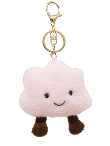 Zitokin Cute Cloud Plush Keychain for Backpack, Kawaii Purse Bag Charms for Handbags Accessories Gift for Women (Pink) - Image 1