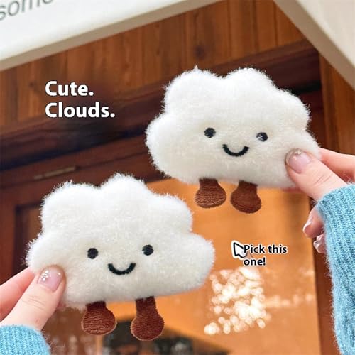 Zitokin Cute Cloud Plush Keychain for Backpack, Kawaii Purse Bag Charms for Handbags Accessories Gift for Women (Pink) - Image 3