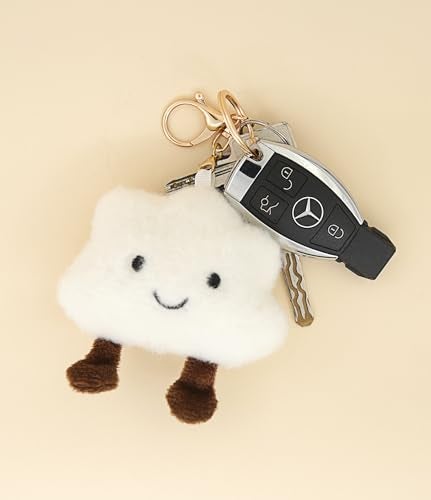 Zitokin Cute Cloud Plush Keychain for Backpack, Kawaii Purse Bag Charms for Handbags Accessories Gift for Women (Pink) - Image 4