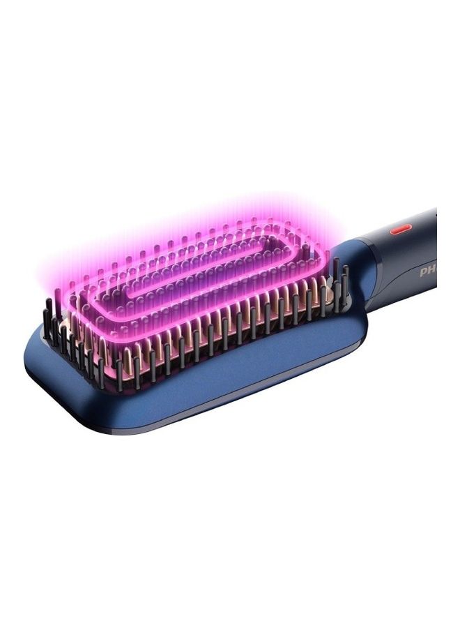 Philips Heated Straightening Brush Blue/Rose Gold 350mm - Image 3
