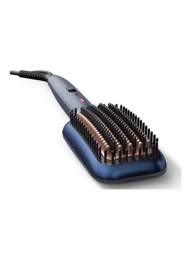 Philips Heated Straightening Brush Blue/Rose Gold 350mm - Image 1