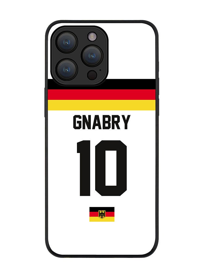 Stylizedd Cover for iPhone 15 Pro Max Case Rugged Black Slim fit Flexible Protective Phone Cases - Football Team - GermanyPlayer Name - Gnabry - Image 1