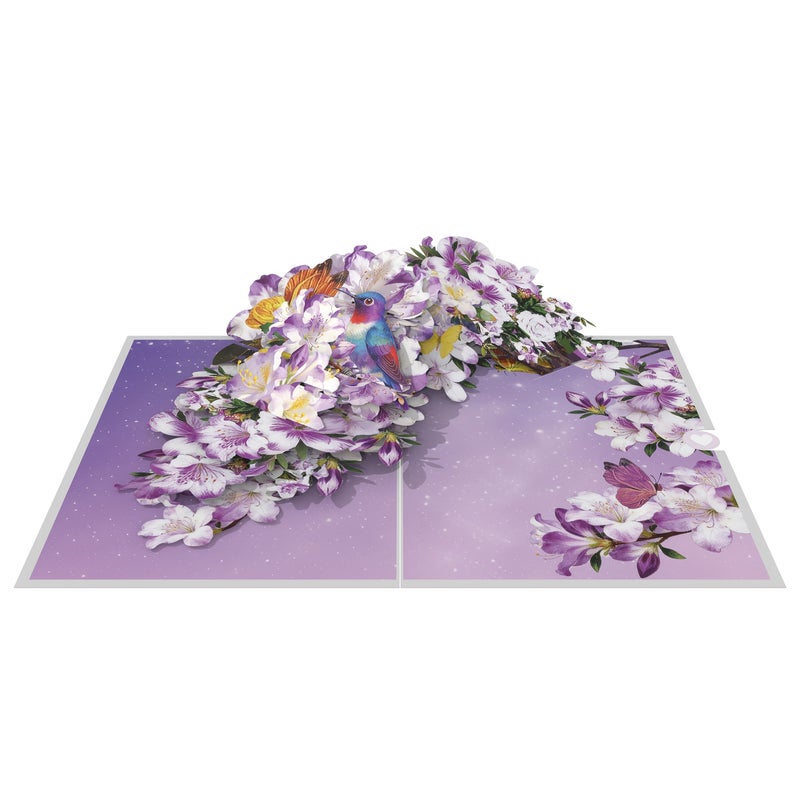 3D Pop Up Flower Butterfly And Hummingbird Greeting Card With Envelope For Mother S Day - Image 4