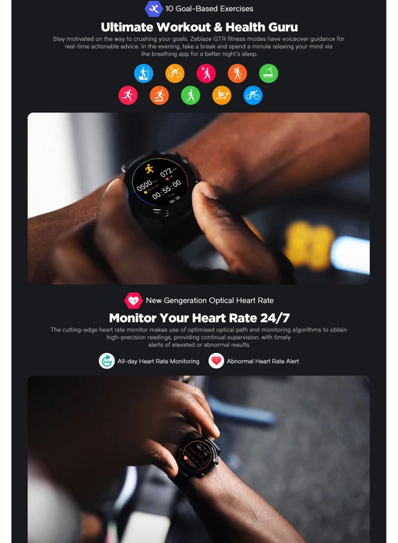 Zeblaze ZL02D Smart Watch with Call Feature AI Voice Assistant and Health Monitoring for Advanced Fitness Tracking - Image 2