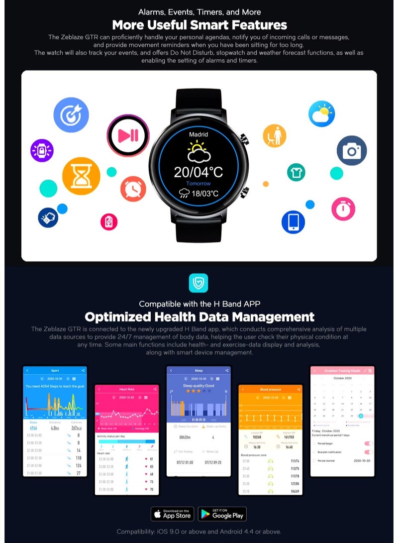 Zeblaze ZL02D Smart Watch with Call Feature AI Voice Assistant and Health Monitoring for Advanced Fitness Tracking - Image 3