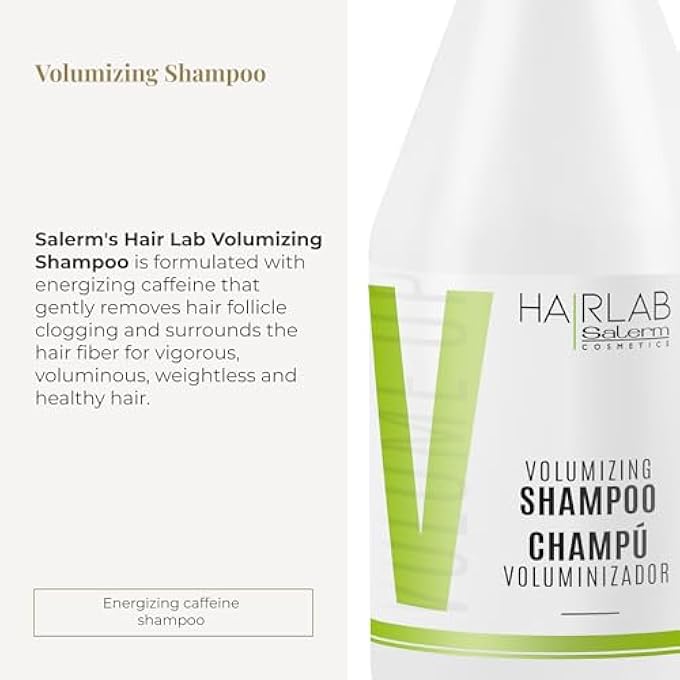 Salerm - VOLUME SHAMPOO - HAIR LAB - 300 ML - WITH ENERGISING CAFFEINE - FOR FINE AND NON-VOLUMINOUS HAIR - GIVES THE HAIR BODY AND TEXTURE - GENTLE CLEANSING - PARABEN-FREE - Image 3
