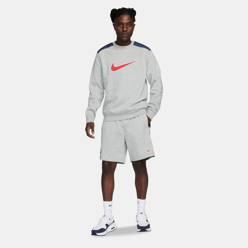 Nike Grey Men's Sportswear Fleece Sweatshirt for Men | Best Price UAE