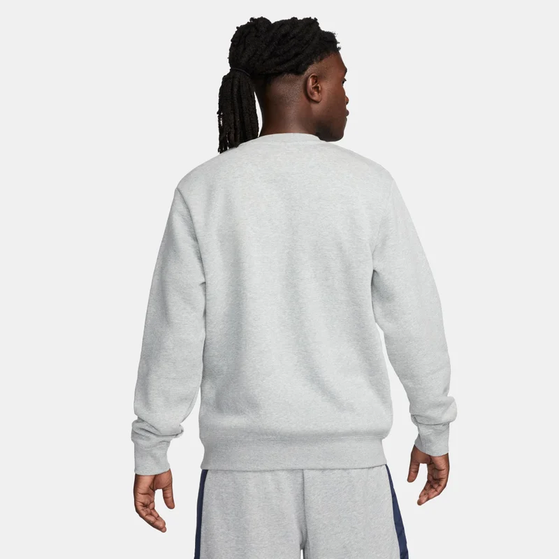 Nike Grey Men's Sportswear Fleece Sweatshirt for Men | Best Price UAE