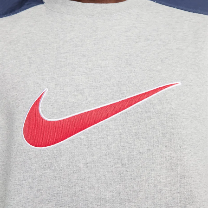 Nike Grey Men's Sportswear Fleece Sweatshirt for Men | Best Price UAE