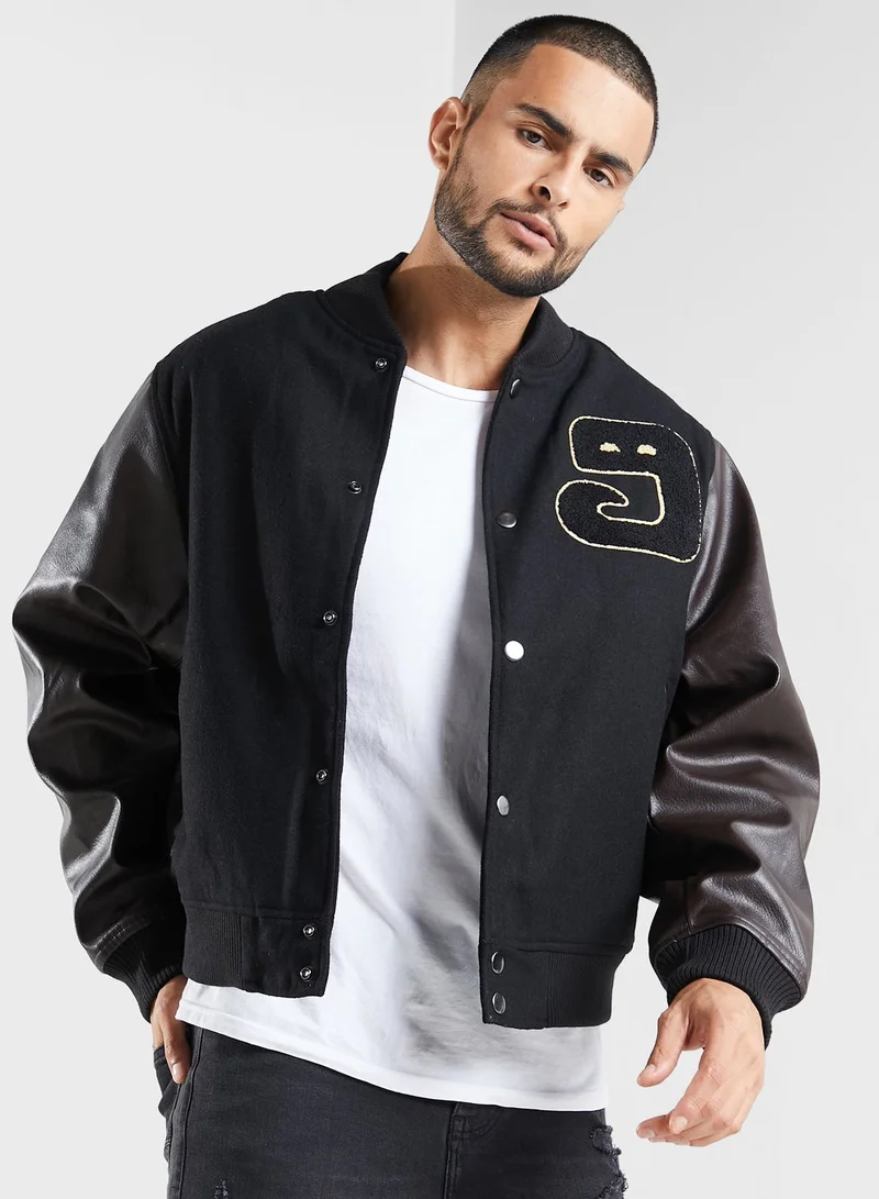 Grimey Logo Baseball Jacket