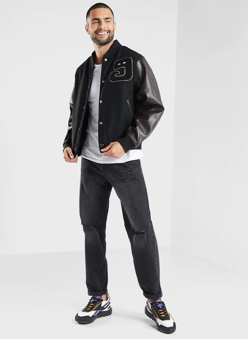 Grimey Logo Baseball Jacket