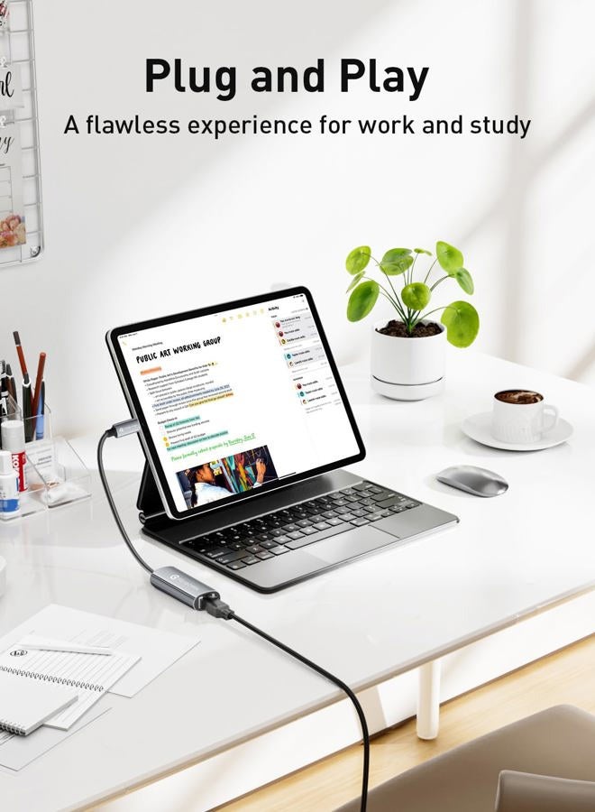 REBORN USB C to Ethernet Adapter, Type-C (Thunderbolt 3/4) to RJ45 Gigabit Ethernet LAN Network Adapter Compatible with iPhone 15 Pro/Max, MacBook Pro/Air 2023, iPad Pro, iMac, S23, XPS 17 and More - Image 3