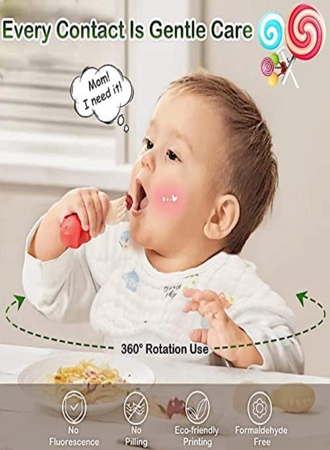 GURBIK Muslin Pure Cotton Cherry Cartoon Print 6 Layer Baby Bibs Set of 3 (Multicolor) - Image 5