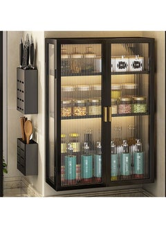 CityRiya-Long Bathroom Wall Cabinet Bathroom Cabinet Wall Mounted Medicine Cabinet with 3 Shelves Adjustable Kitchen Cupboard Organizer Storage Cabinet Space Saver Storage Cabinet Shelf for Bathroom Laundry Kitchen  - Image 3