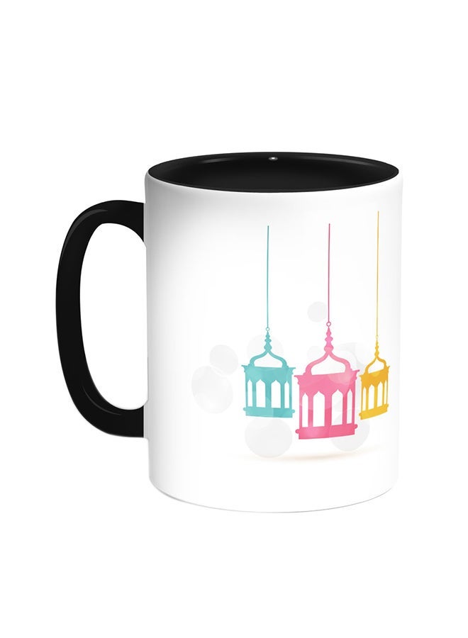 Ramadan Lanterns Printed Coffee Mug Black/White 11ounce