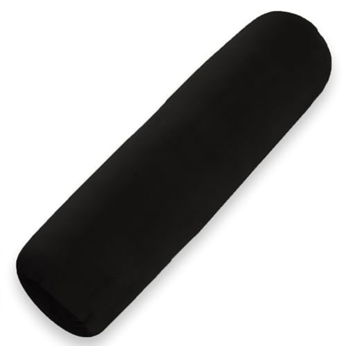 1 MIDDLE ONE Round Body Pillow for Adults Long Bolster Pillow for Bed with Removable Velvet Cover Decorative Tube Roll Cylinder Pillow 35 x 787 Inch Black