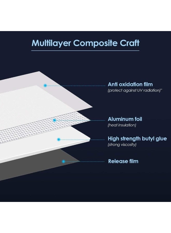 يوڠام شريط رقعة مانع لتسرب المياه من رقائق الألمنيوم والبيوتيل، شريط لاصق لإصلاح تسرب الأسطح، فجوات حواف النوافذ، تمزق الأنابيب، للاستخدام الخارجي المقاوم للماء والتسرب، شريط لاصق فائق المقاومة للماء وقوي الالتصاق، بقياس 10 × 500 سم - Image 4