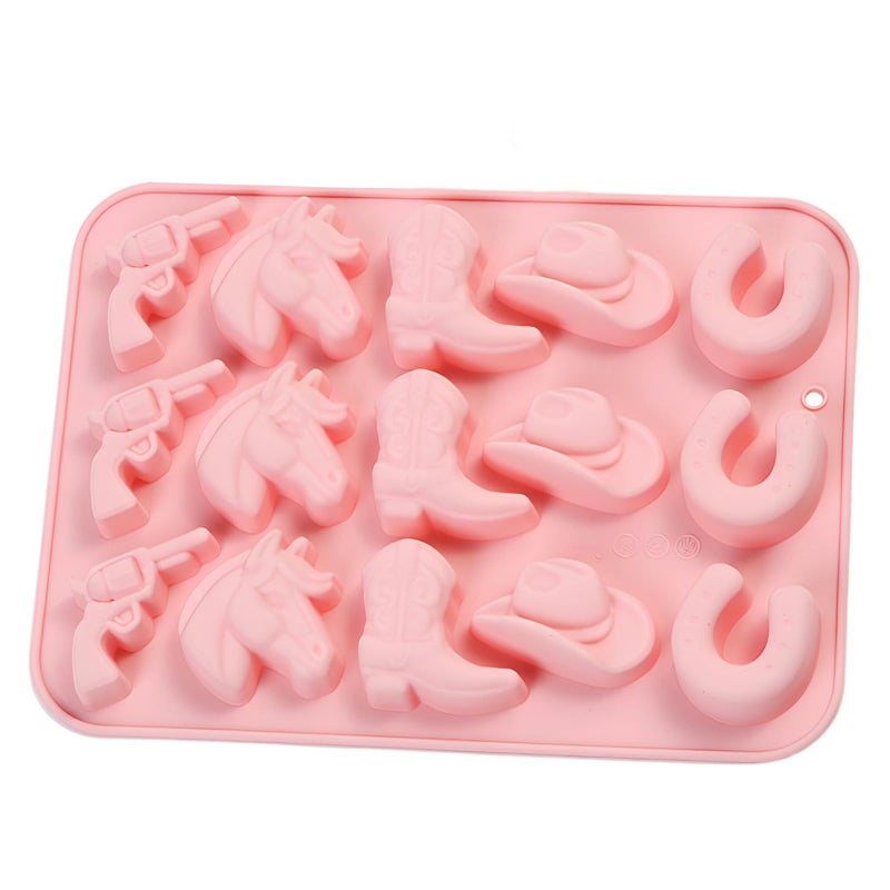 15 Cavity Western Cowboy Silicone Chocolate Mold For Baking Candies Fudge 8.7x6.1 Inch - Image 2