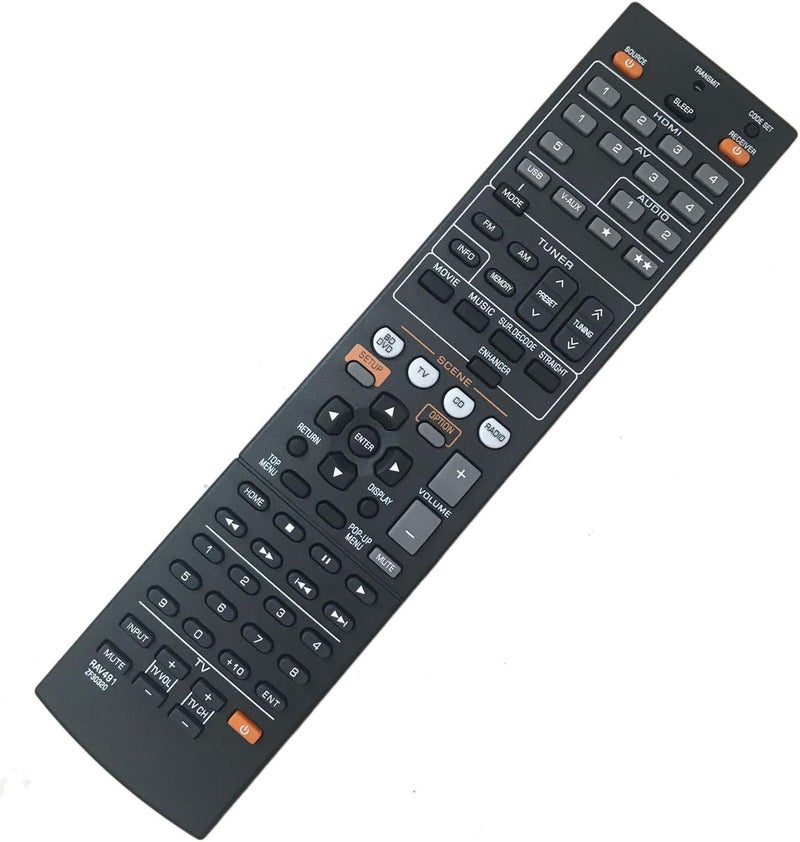 BOMAZ Replacement Remote Control for Yamaha RX-V765 RX-V665 HTR-3067 HTR-5064 YHT-4910U RX-V377 YHT-595BL AV Receiver - Image 2