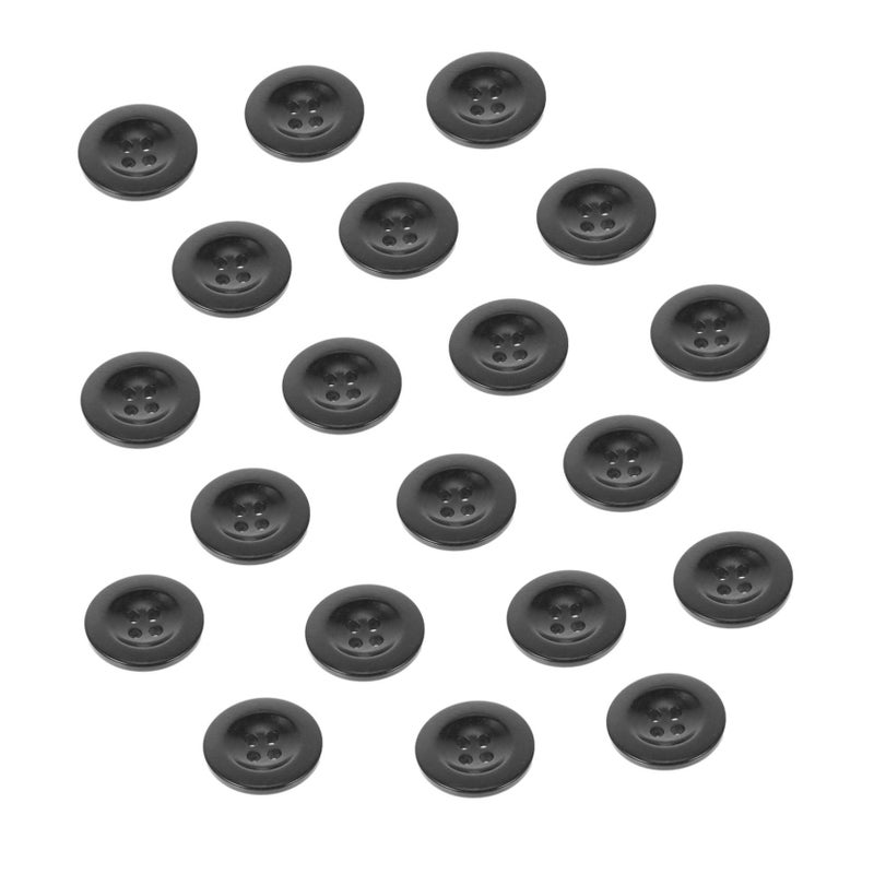 Natural Wood Round Buttons 20Pcs Polished Four Hole For Sewing Crafts - Image 2