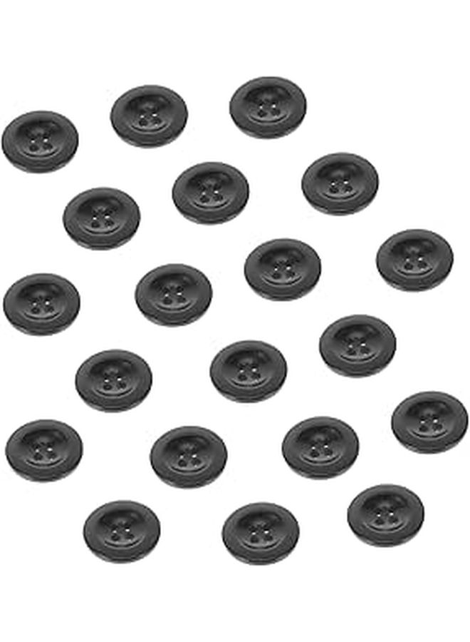 Natural Wood Round Buttons 20Pcs Polished Four Hole For Sewing Crafts - Image 1