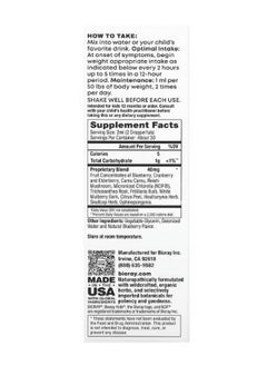 BIORAY Kids Immune Support  Toxin Remover Blueberry 2 fl oz 60 ml  - Image 2