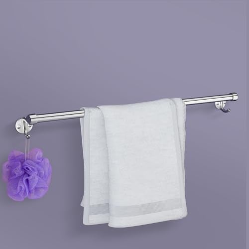 Plantex Stainless Steel Towel Hanger for Bathroom/Single Towel Rod/Bar/Towel Stand/Bathroom Accessories(18 Inch-Chrome) - Image 1