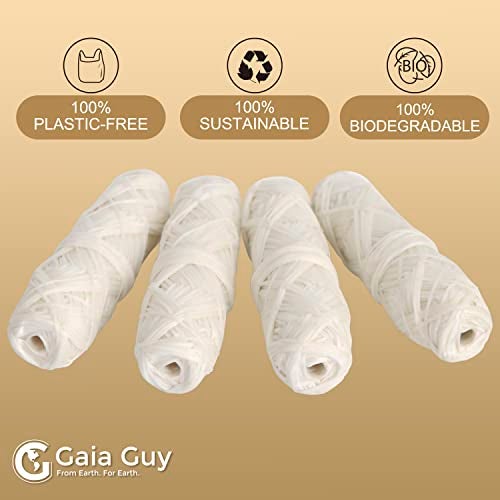 Gaia Guy Silk Dental Floss Refill | Unflavored Natural Silk | 4 spools x 33yds | Compostable, Sustainable & Biodegradable Silk Flossing Thread & Eco-Friendly Packaging - Image 3